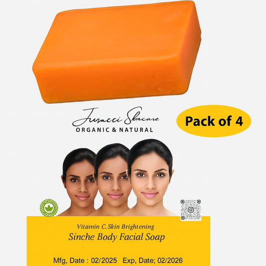 Lucacci Sinche Kojic Skin Whitening Facial Body Soap Pack of 4 - 300 g