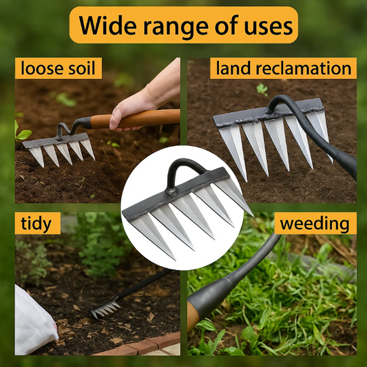 5 Teeth Carbon Steel Garden Weeding Tool