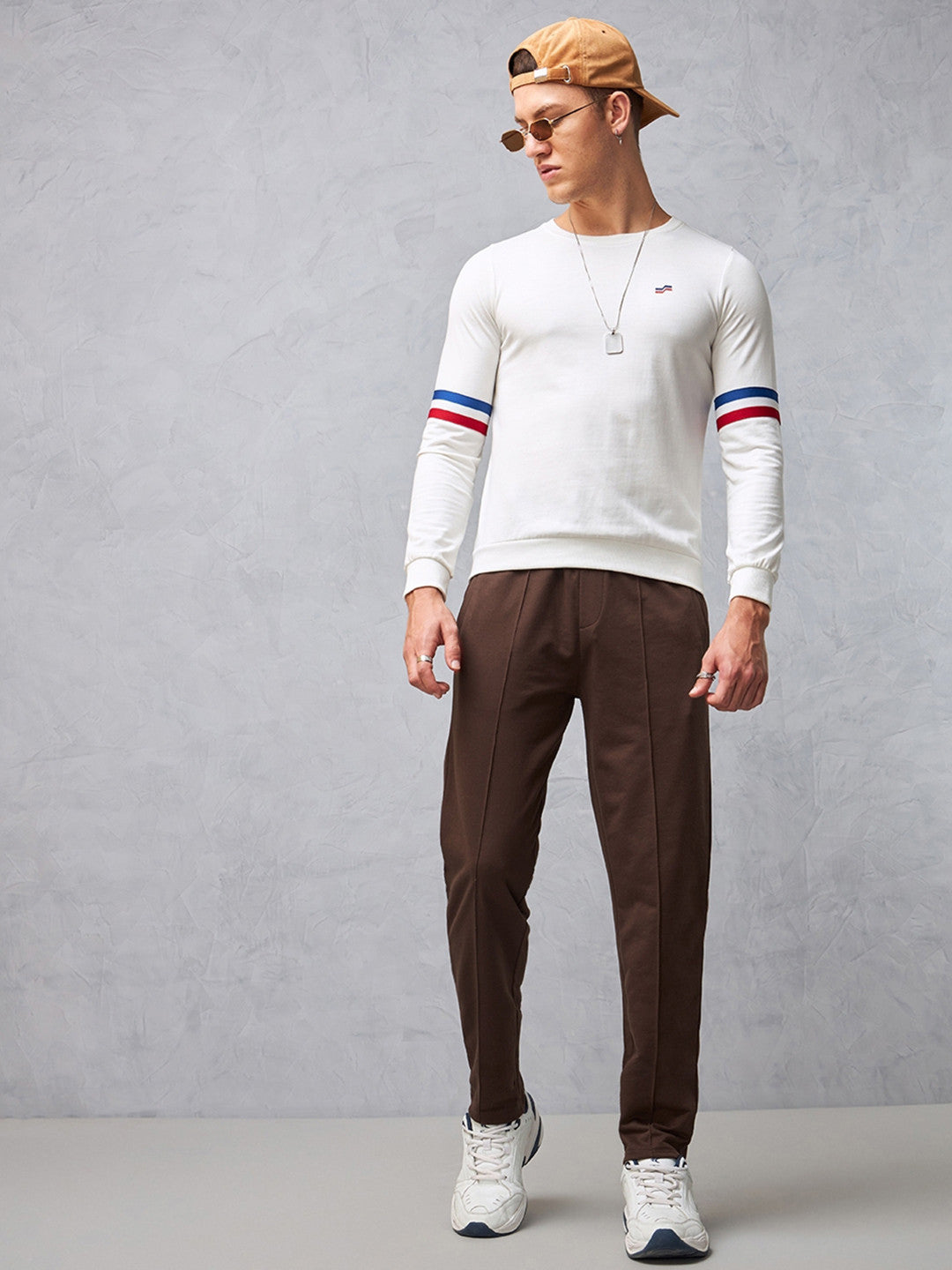Men Brown Warm Track Pants
