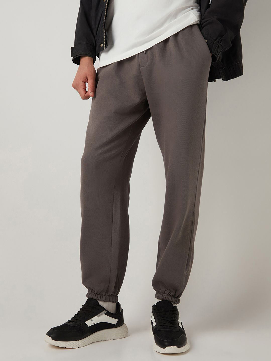 Men's Charcoal Grey Oversized Joggers